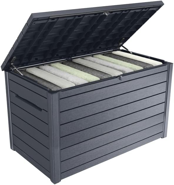 870L XXL Outdoor Deck Storage Box with Lockable Lid