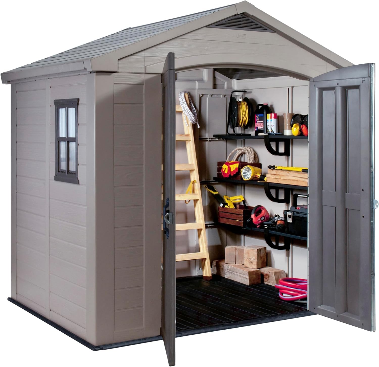 8 x 6 ft Outdoor Garden Storage Shed with Double Doors