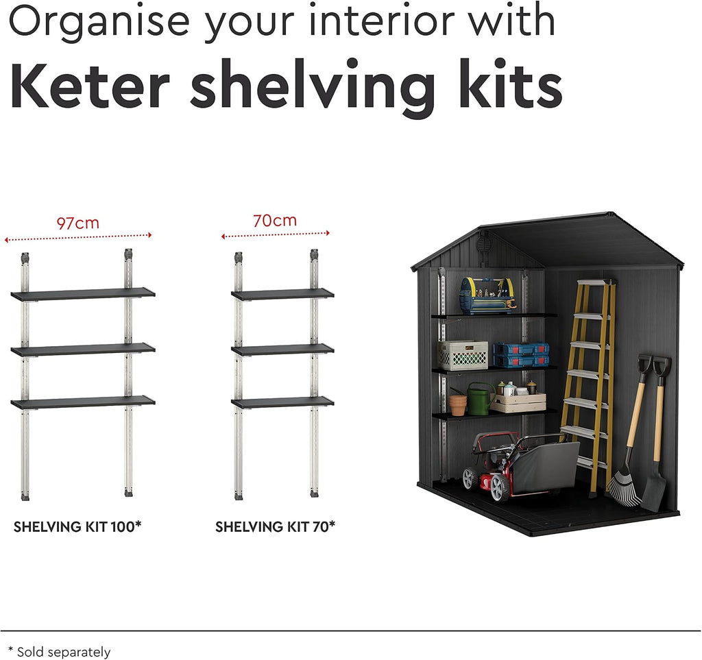 6 x 4 ft Outdoor Garden Storage Shed with Single Door
