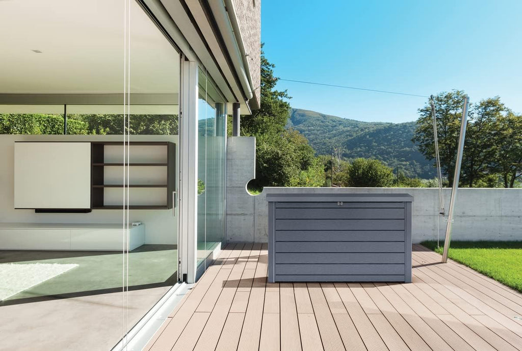 870L XXL Outdoor Deck Storage Box with Lockable Lid