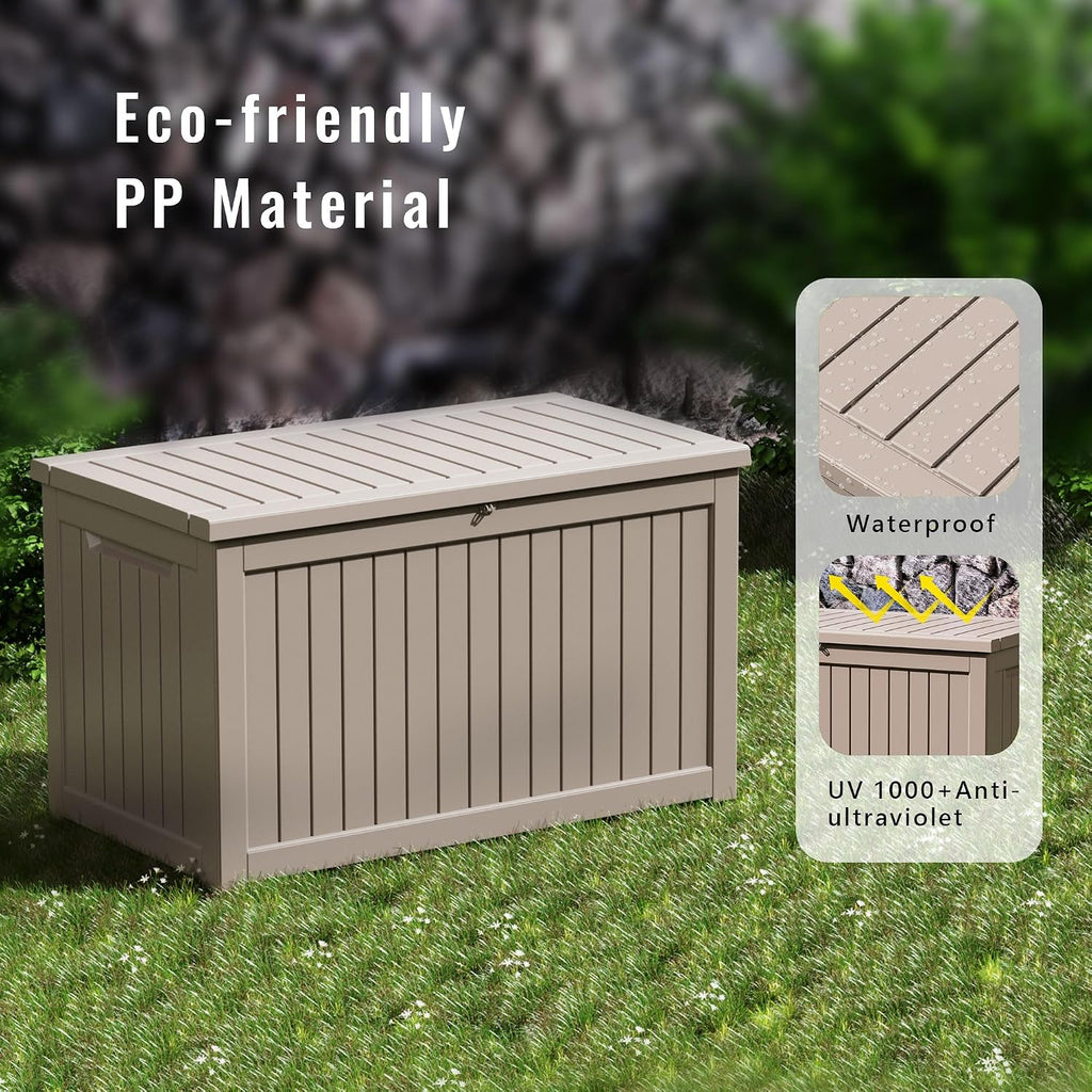 230 Gallon Outdoor Deck Storage Box, Waterproof