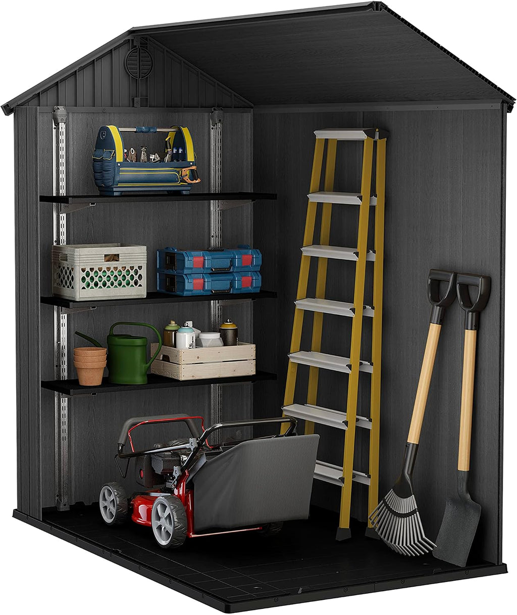 6 x 4 ft Outdoor Garden Storage Shed with Single Door