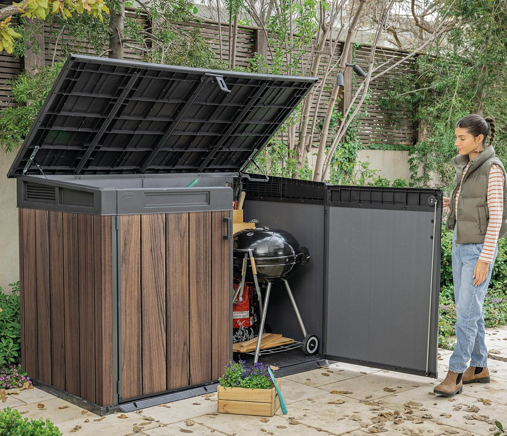 Horizontal Outdoor Storage Shed with Double Doors