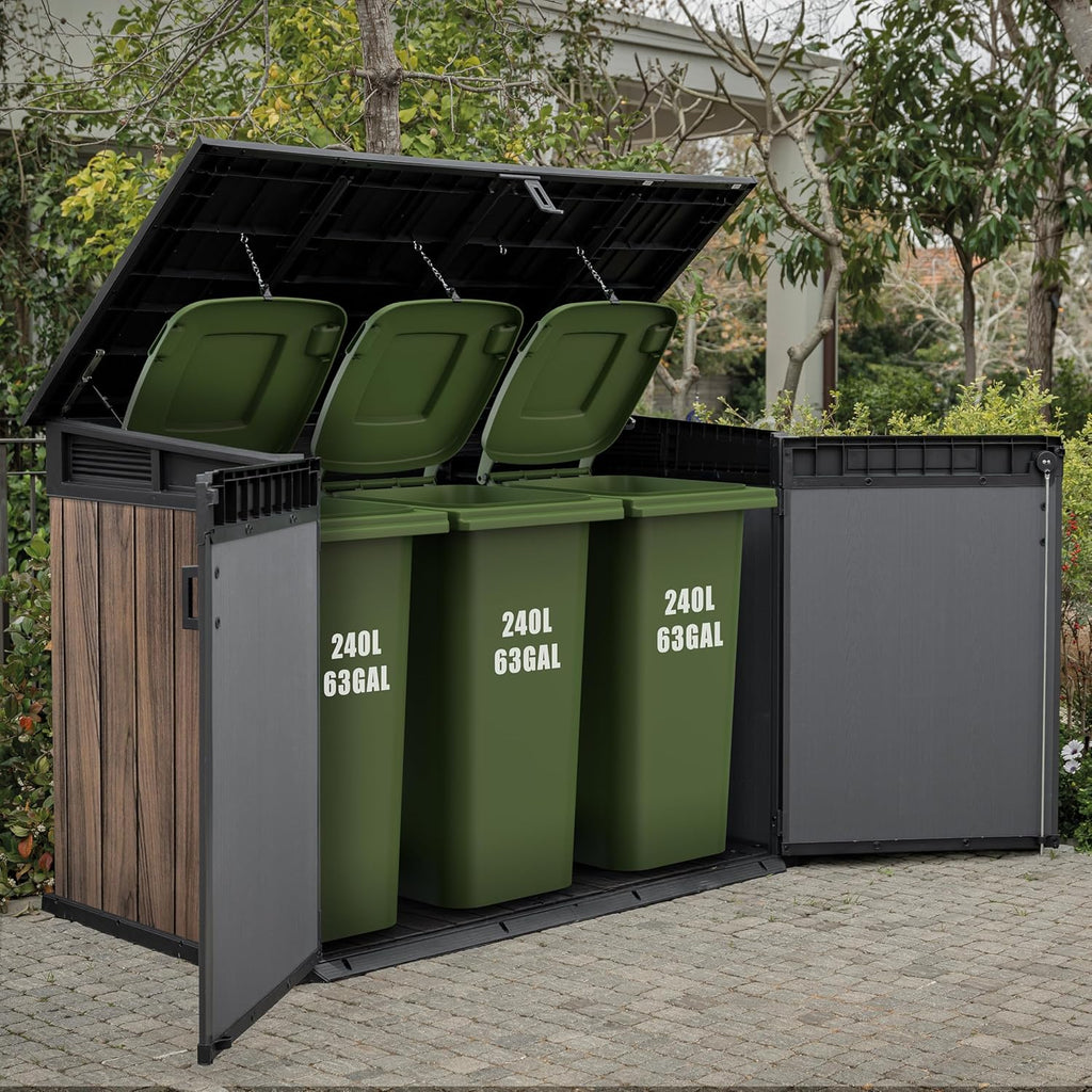 Horizontal Outdoor Storage Shed with Double Doors