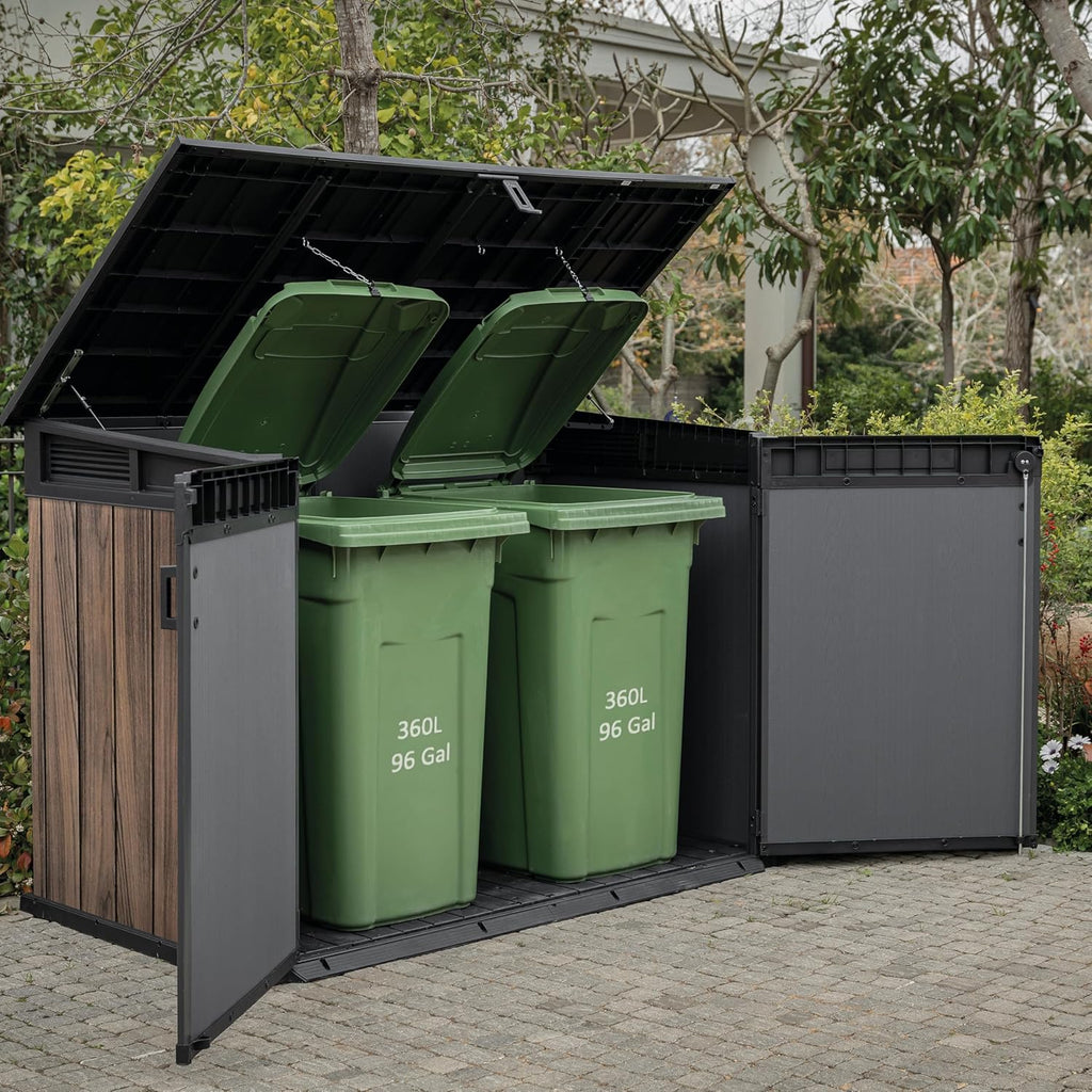 Horizontal Outdoor Storage Shed with Double Doors