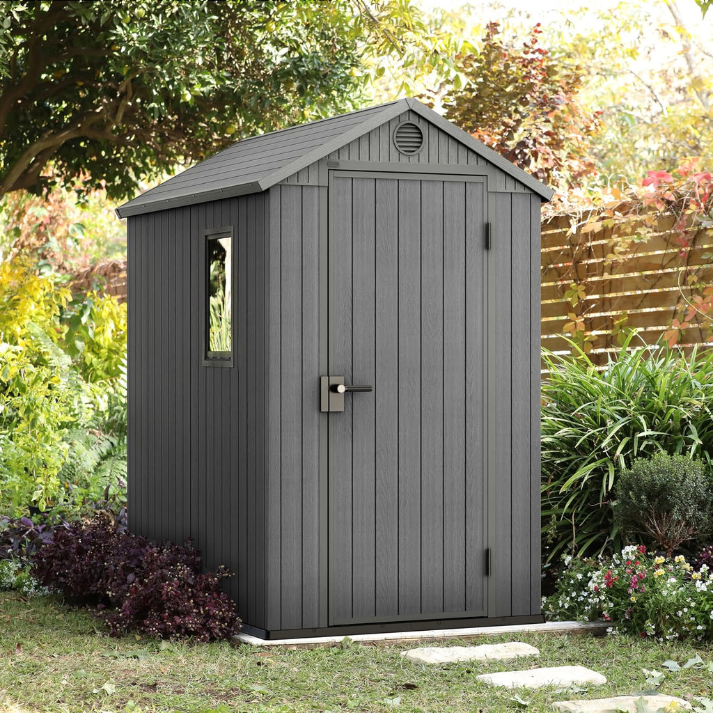 6 x 4 ft Outdoor Garden Storage Shed with Single Door