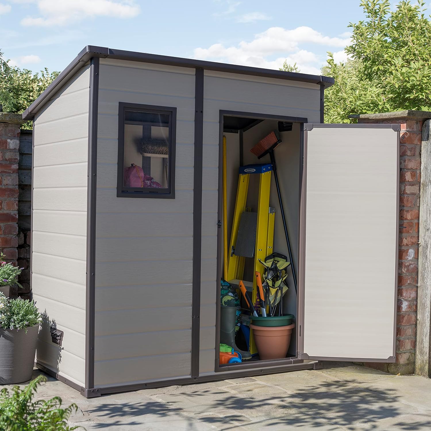 6 x 4 ft Outdoor Garden Storage Shed with Single Door