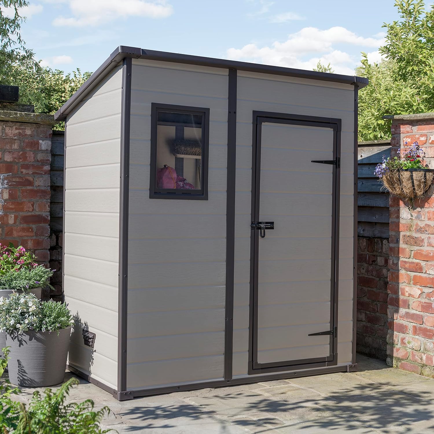 6 x 4 ft Outdoor Garden Storage Shed with Single Door